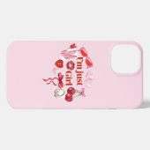 Etui iPhone 13 Pink “I'm Just Girl” Phone Case – Playful Feminine (Verso Horizontal)