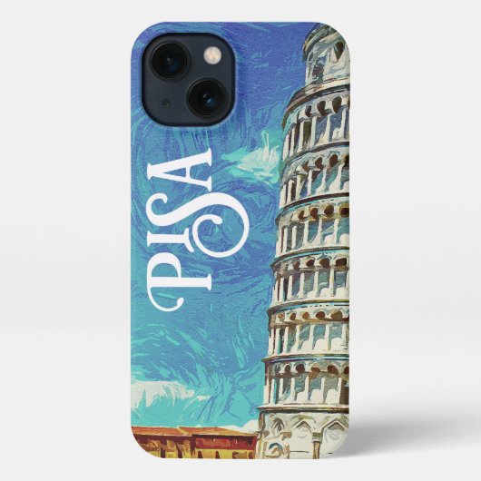 Etui iPhone 13 Pisa Italie europe Peinture colorée (Verso)