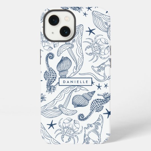 Etui iPhone 13 Plage Côtière Créatures de la mer (Verso)