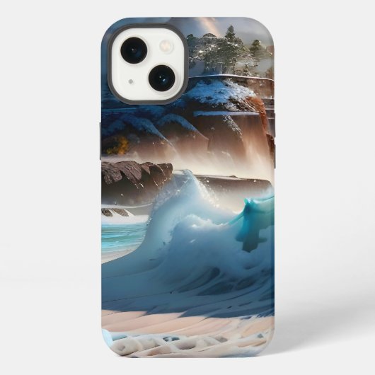 Etui iPhone 13 Plage Front Ocean Waves Paysage 1 (Verso)