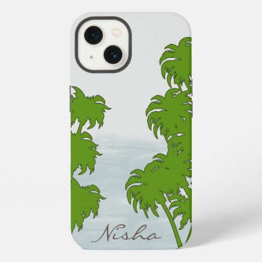 Etui iPhone 13 Plage tropicale  (Verso)