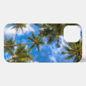 Etui iPhone 13 Plages tropicales | Palmiers sur le ciel bleu (Verso Horizontal)