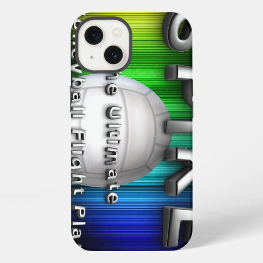 Etui iPhone 13 Plan de vol de volleyball de PIÈCE EN T (Verso)