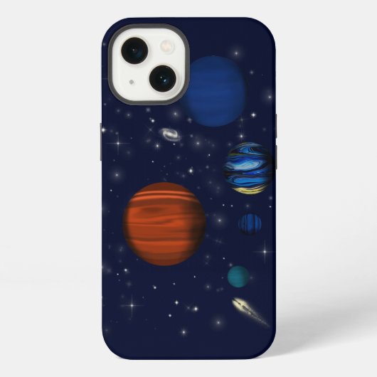 Etui iPhone 13 Planètes et galaxies dans l'espace (Verso)