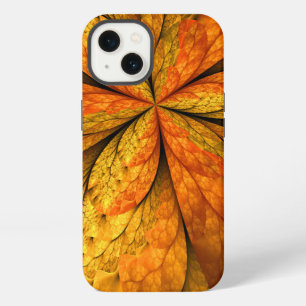 Etui iPhone 13 Plante d'automne, feuille d'art fractal abstrait m