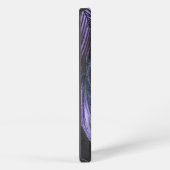 Etui iPhone 13 Plume de paon violet (Côté droit)