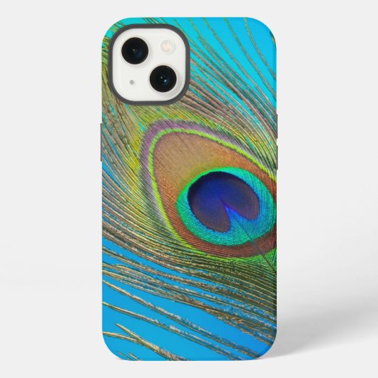 Etui iPhone 13 Plume de queue de paon (Verso)