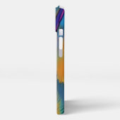 Etui iPhone 13 Plumes en verre tendu AI Art Abstrait (Côté gauche)