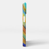 Etui iPhone 13 Plumes en verre tendu AI Art Abstrait (Côté droit)