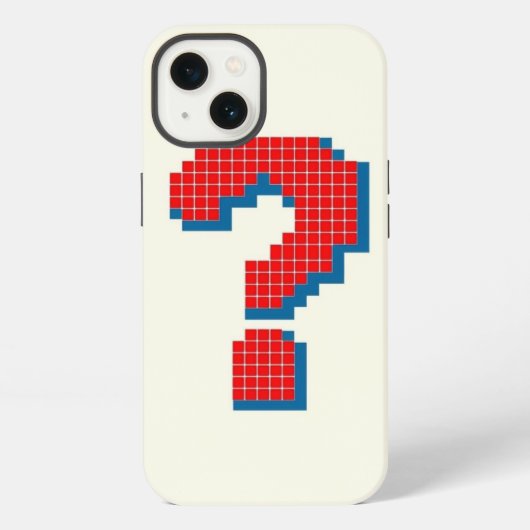 Etui iPhone 13 Point d'interrogation Pixellit - Art de jeu Retro (Verso)