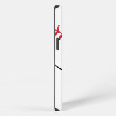 Etui iPhone 13 Points de suture de baseball Monogramme et numéro (Côté droit)