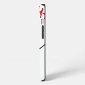Etui iPhone 13 Points de suture de baseball Monogramme et numéro (Côté gauche)