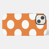 Etui iPhone 13 Points orange et blanc (Verso Horizontal)