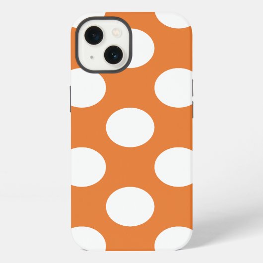 Etui iPhone 13 Points orange et blanc (Verso)