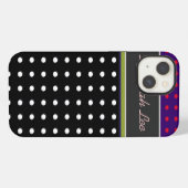 Etui iPhone 13 points personnalisés stylés (Verso Horizontal)