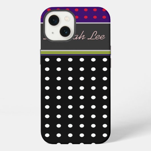 Etui iPhone 13 points personnalisés stylés (Verso)