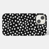 Etui iPhone 13 Points Preppy - Points Posters de animaux noirs mo (Verso Horizontal)