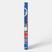 Etui iPhone 13 Points Rouge Et Bleu Sur Bleu (Côté gauche)