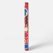 Etui iPhone 13 Points Rouge Et Bleu Sur Rouge (Côté gauche)