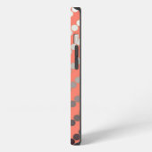 Etui iPhone 13 Points satinés - corail et étain (Côté gauche)