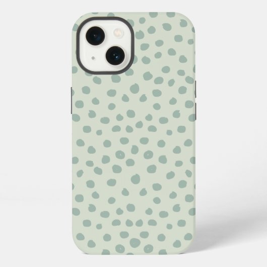 Etui iPhone 13 Points Vert Sauge (Verso)