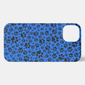 Etui iPhone 13 Pois de chien noir et blanc Pointe Polka sur le bl (Verso Horizontal)