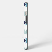 Etui iPhone 13 Poisson bleu de natation abstrait (Côté gauche)