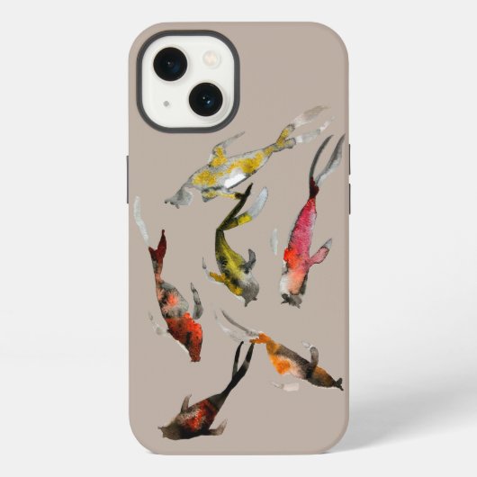 Etui iPhone 13 Poisson koi aquarelle (Verso)