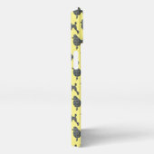 Etui iPhone 13 Poodé Chien mignon Grille Silhouette Jaune (Côté droit)