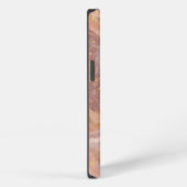 Etui iPhone 13 Porte en grès rose Marbre Nom Abstrait Monogramme (Côté droit)