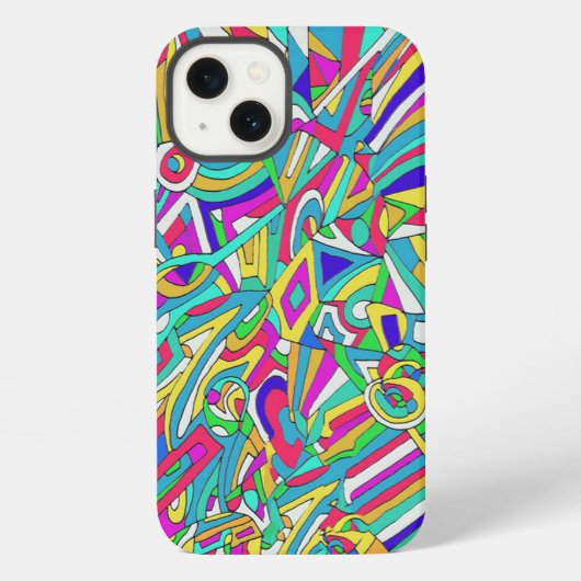 Etui iPhone 13 Portrait Abstrait (Verso)