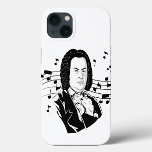 Etui iPhone 13 Portrait et buste de Johann Sebastian Bach avec de