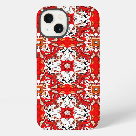 Etui iPhone 13 Portuguese Ceramic Tile Pattern (Verso)