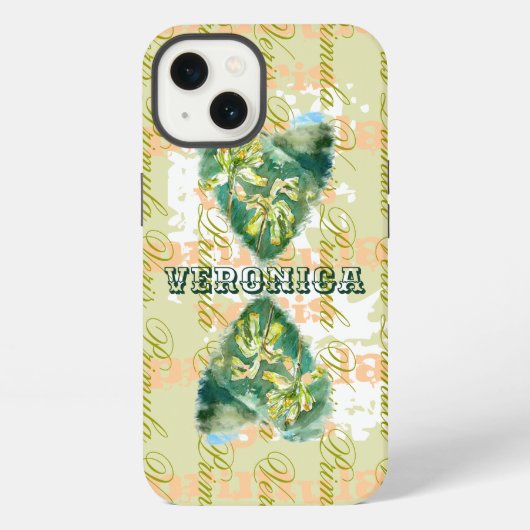 Etui iPhone 13 Primula Veris Sand Timer Hearts Nom (Verso)