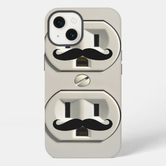 Etui iPhone 13 Prise électrique moustache (Verso)