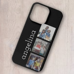Etui iPhone 13 Pro 3 photos et nom à la mode - Can Change Black<br><div class="desc">Utilisez 3 photos carrés pour créer un cadeau unique et personnel. La conception de la bande de film comprend une zone pour ajouter un nom ou un autre texte. Si votre art doit encore être ajusté, cliquez sur le bouton Personnaliser. Cela vous mènera à une zone de design où vous...</div>