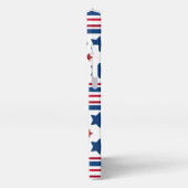Etui iPhone 13 Pro 4 juillet rouge blanc et bleu patriotique (Côté gauche)