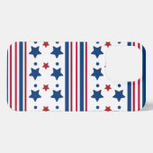 Etui iPhone 13 Pro 4 juillet rouge blanc et bleu patriotique (Verso Horizontal)