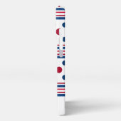 Etui iPhone 13 Pro 4 juillet rouge blanc et bleu patriotique (Côté gauche)