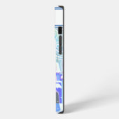 Etui iPhone 13 Pro Abstrait Ciel Arctique Monogrammé (Côté gauche)