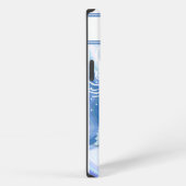 Etui iPhone 13 Pro Abstrait Ciel Arctique Monogrammé (Côté droit)