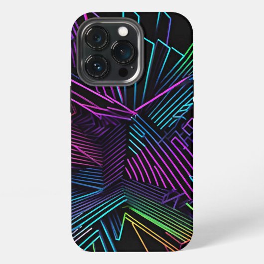 Etui iPhone 13 Pro Abstrait géométrique coloré (Dos)
