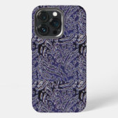 Etui iPhone 13 Pro Abstrait Jungle-Blue (Dos)
