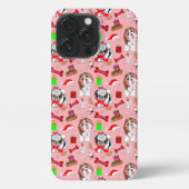 Etui iPhone 13 Pro adorable Noël Chih Tzu Motif (Verso)