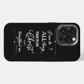 Etui iPhone 13 Pro All Things Through Christ - Philippians 4:13 (Verso Horizontal)