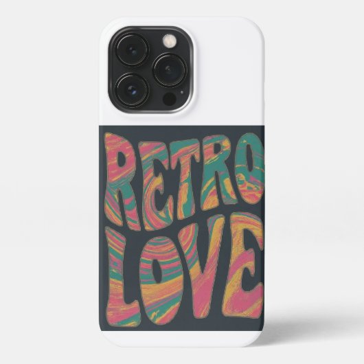 Etui iPhone 13 Pro Amour rétro (Verso)