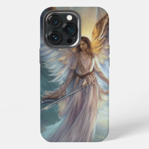 Etui iPhone 13 Pro Ange de protection dans l'eau bleue Aquarelle bleu