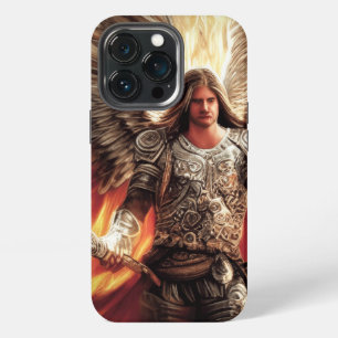 Etui iPhone 13 Pro Ange de protection en armure Aquarelle Orange