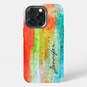 Etui iPhone 13 Pro Apparence Bois Grain Moderne Coloré #2