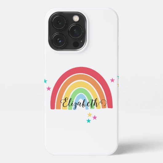 Etui iPhone 13 Pro Arc-en-ciel - Dossier téléphonique personnalisé (Verso)